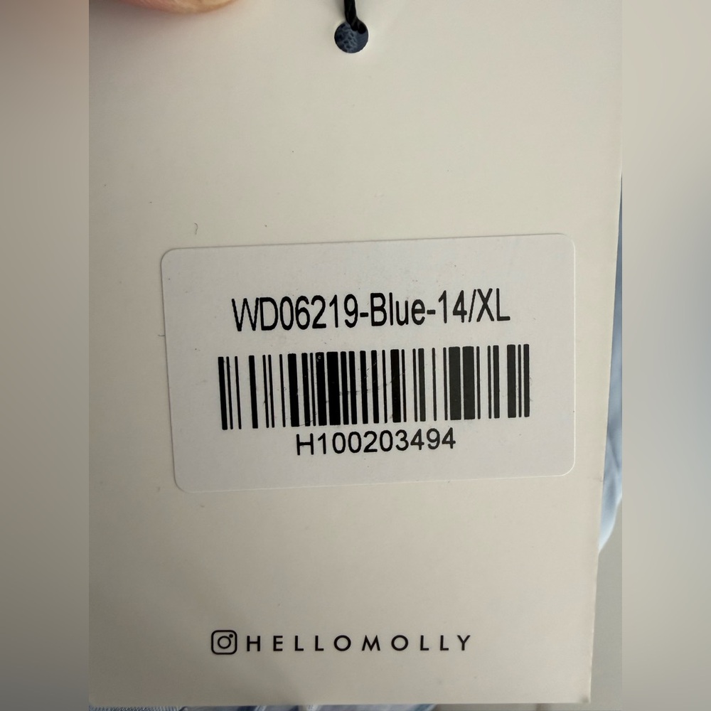 NEW Hello Molly Feature Me Tulle Midi Dress-Size XL or US 10- Baby Blue - Picture 13 of 15